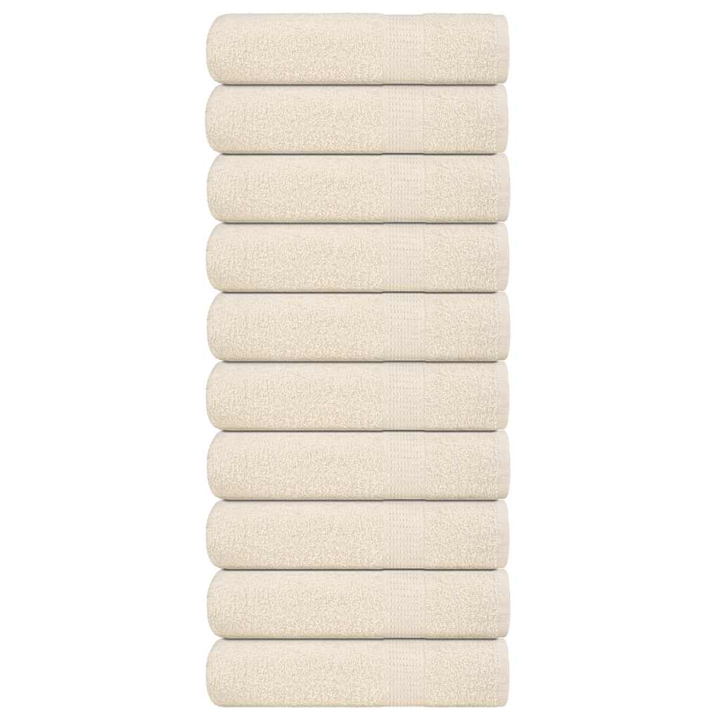 Vidaxx serviettes de douche 10 pcs 70x140 cm 360 g m² 100% coton crème