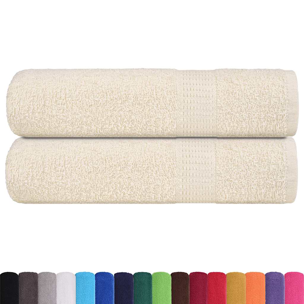 Vidaxx serviettes de bain 2 pcs 100x150 cm 360 g m² 100% coton couleur crème
