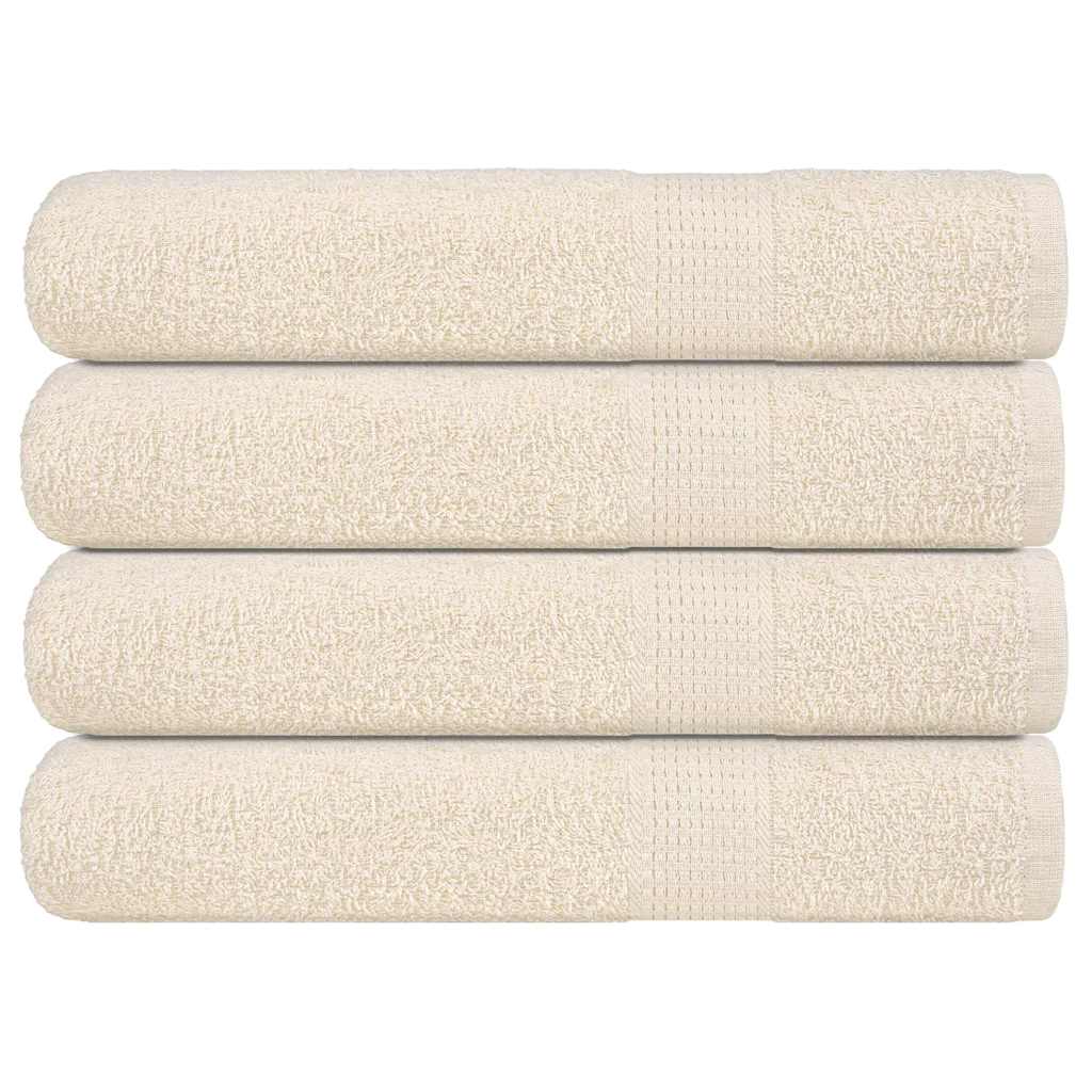 Vidaxx serviettes de sauna 4 pcs 80x200 cm 360 g m² 100% coton crème