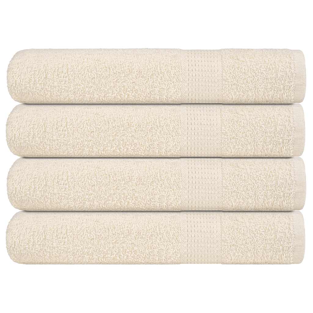 Serviettes Vidaxx 4 pcs 100x200 cm 360 g m² 100% coton couleur crème