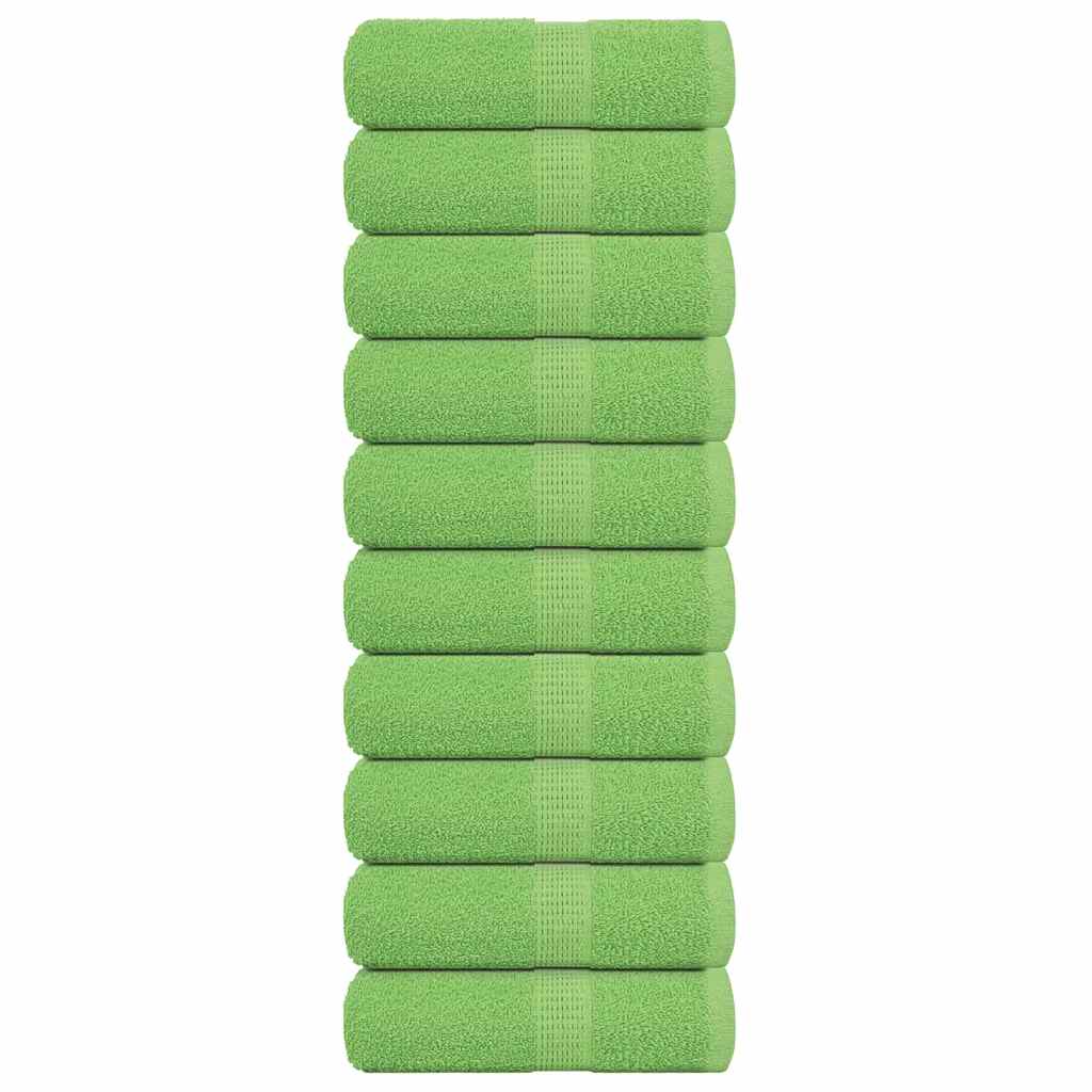 Vidaxx débarbouillettes 10 pièces grenouille vert pomme 30x30 cm 100% coton