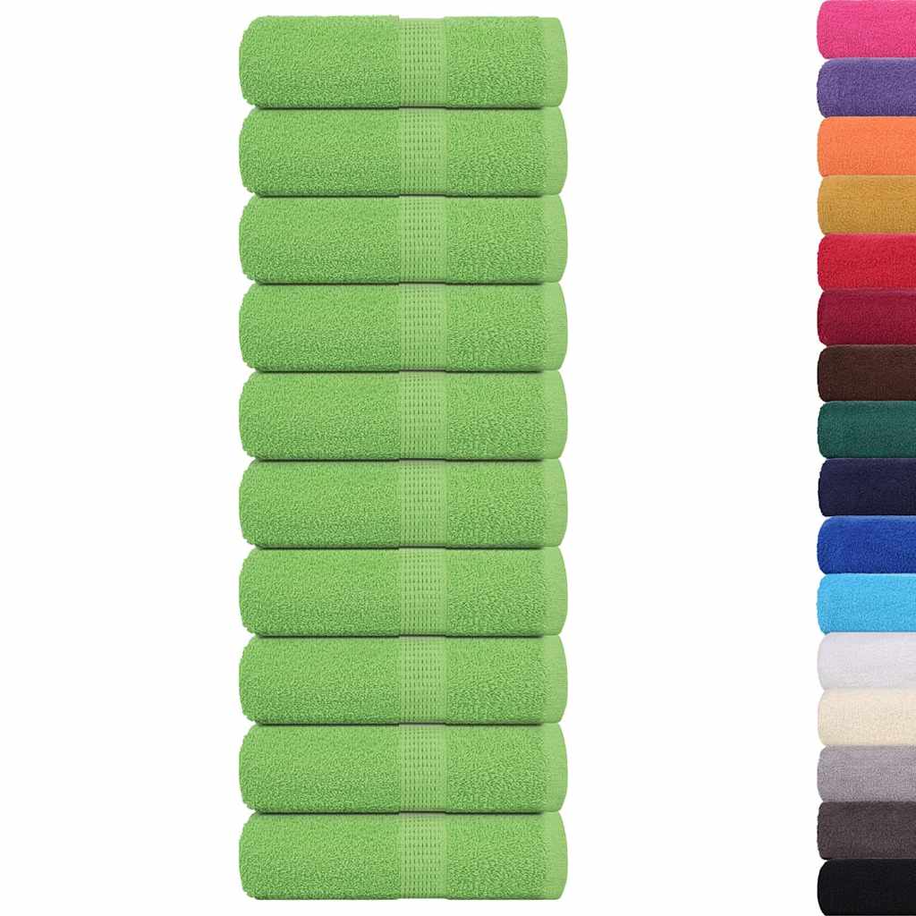 Vidaxx débarbouillettes 10 pièces grenouille vert pomme 30x30 cm 100% coton