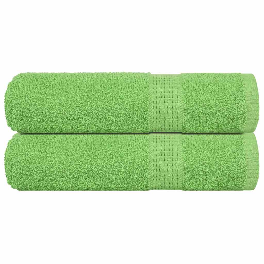Vidaxx serviettes 2 pcs 50x100 cm 360 g m² 100% coton vert pomme