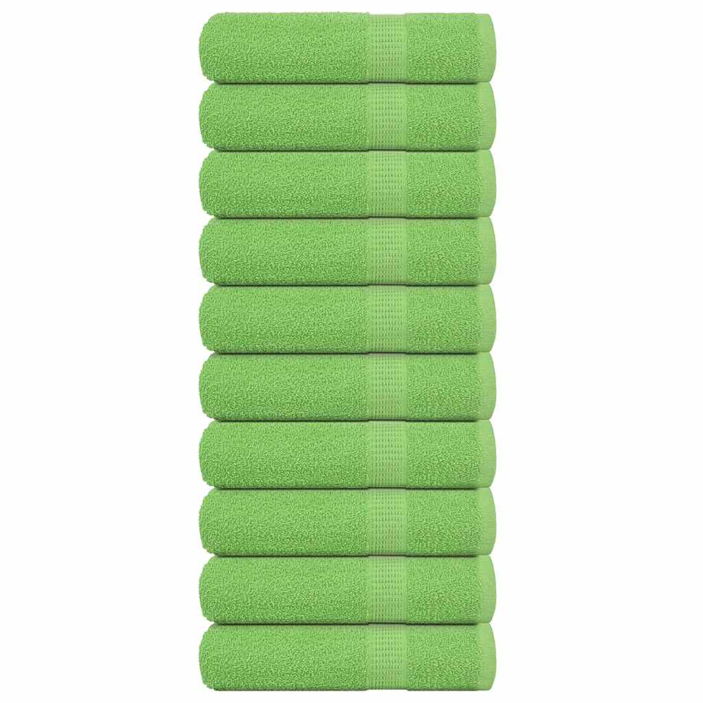 Vidaxx serviettes 10 pcs 50x100 cm 360 g m² 100% coton vert pomme