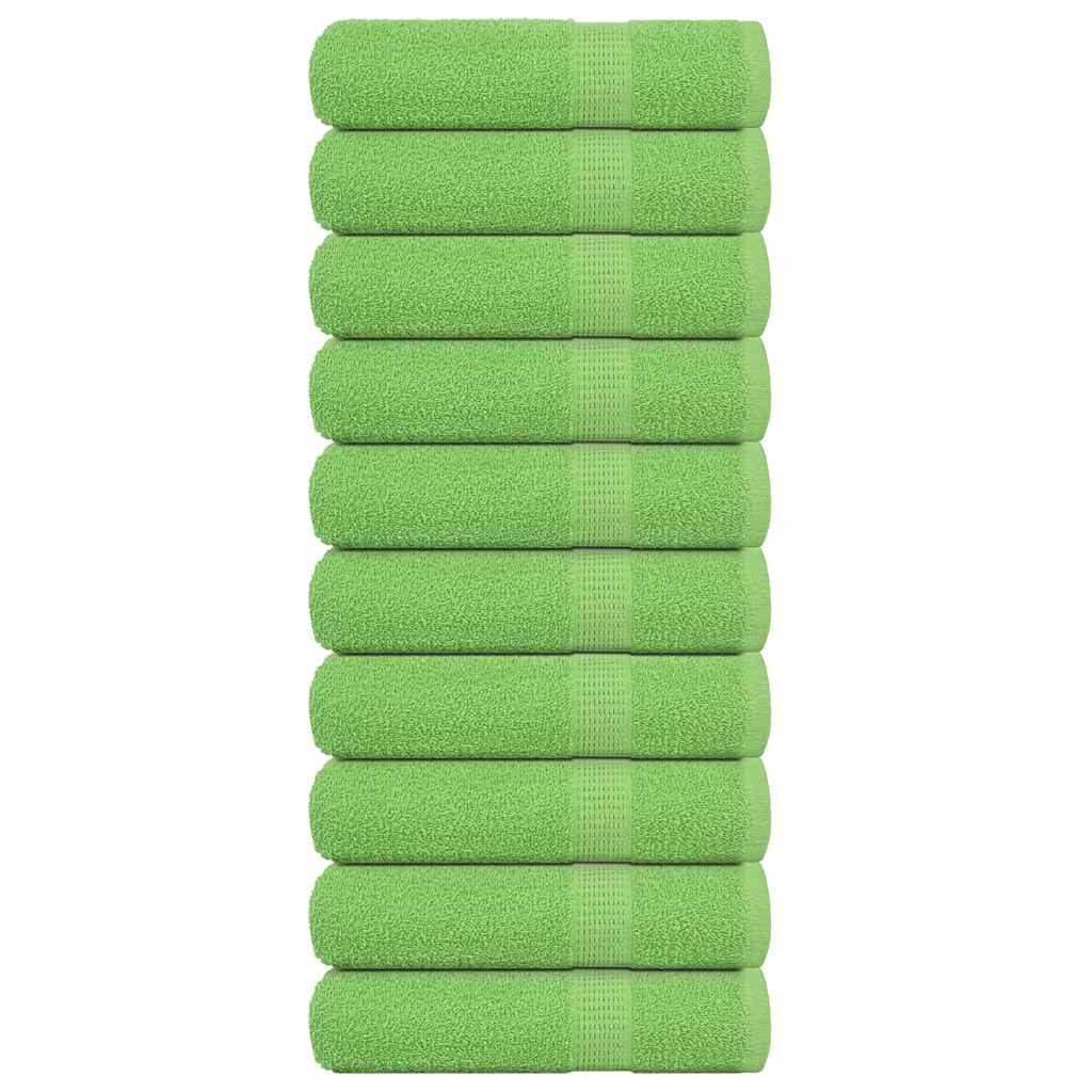 Vidaxx serviettes de douche 10 pcs 70x140cm 360 g m² 100% coton vert pomme