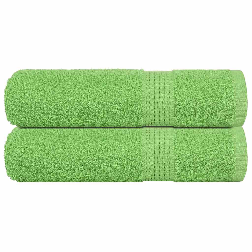 Vidaxx serviettes de bain 2 pcs 100x150 cm 360 g m² 100% coton vert pomme