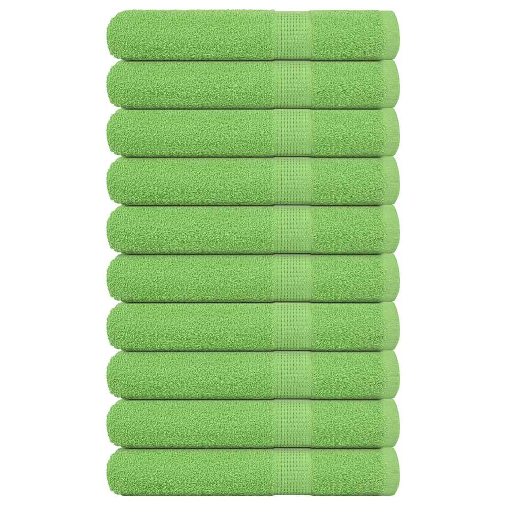 Vidaxx serviettes de sauna 10 pcs 80x200 cm 360 g m² 100% coton vert pomme