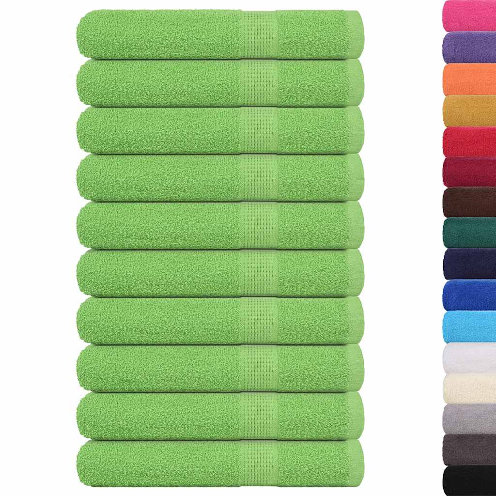 Vidaxx serviettes de sauna 10 pcs 80x200 cm 360 g m² 100% coton vert pomme