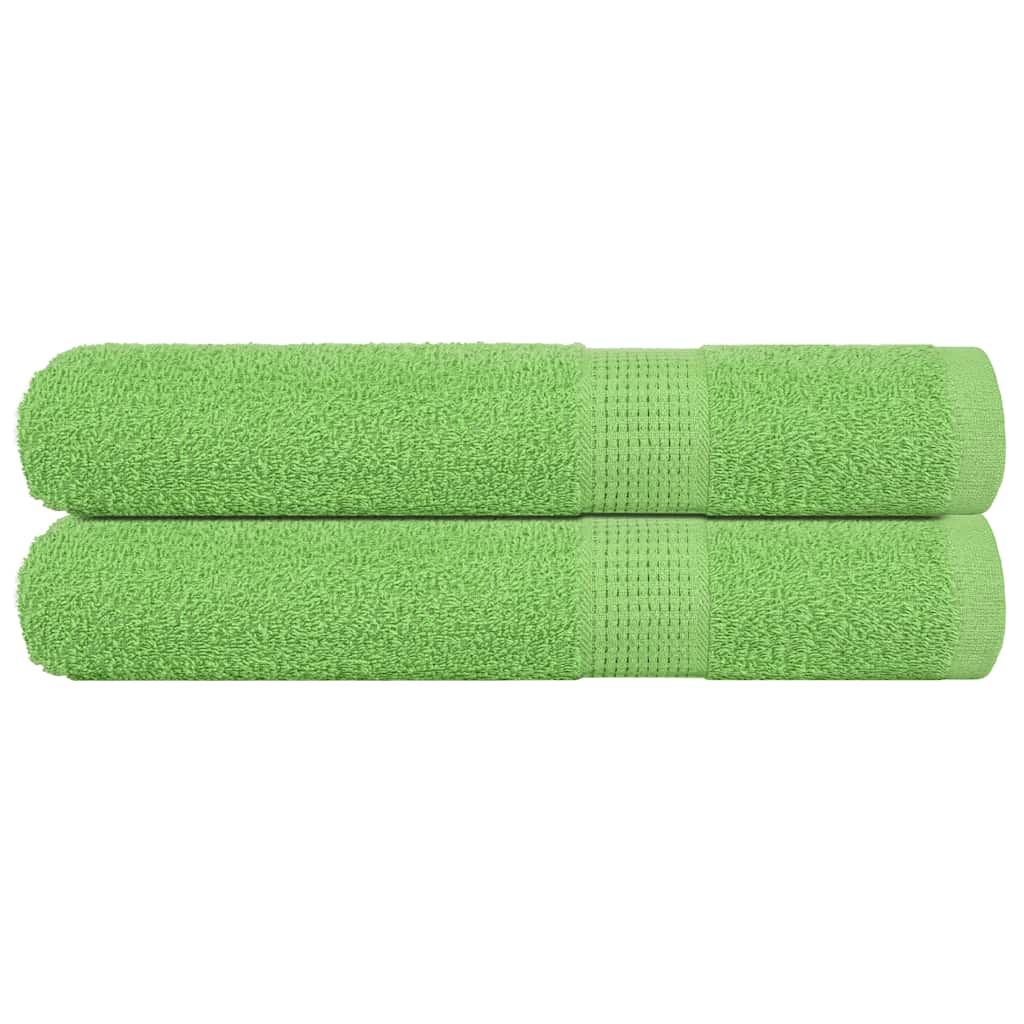 Vidaxx serviettes 2 pcs 100x200 cm 360 g m² 100% coton vert pomme
