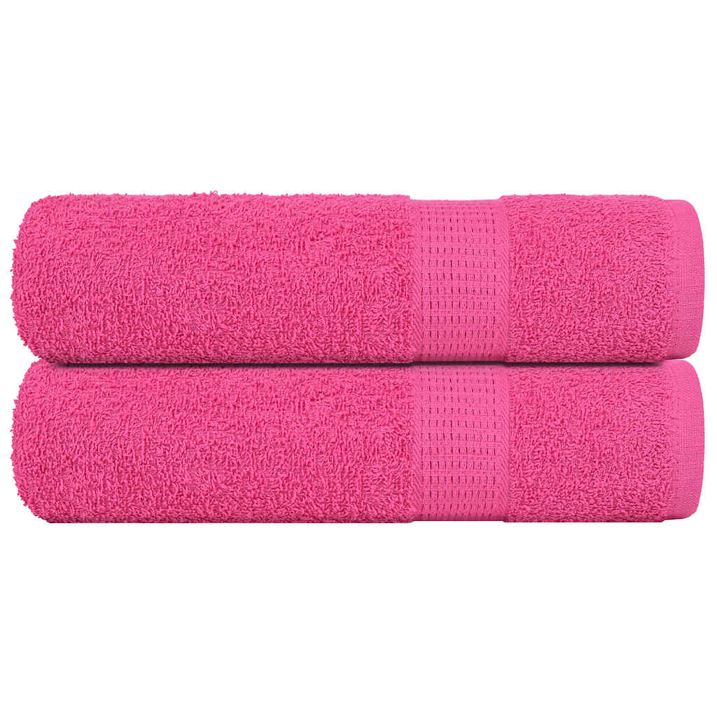 Vidaxx serviettes 2 pcs 50x100 cm 360 g m² 100% coton rose