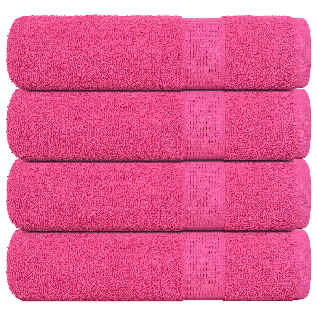 Vidaxx serviettes 4 pcs 50x100 cm 360 g m² 100% coton rose