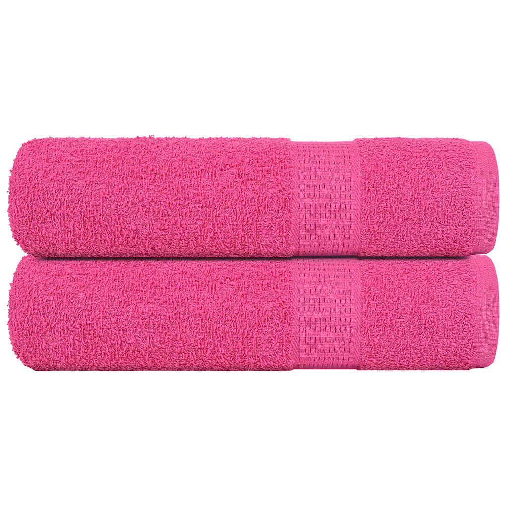 Vidaxx serviettes de douche 2 pcs 70x140 cm 360 g m² 100% coton rose
