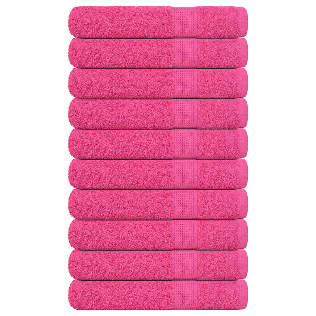 Vidaxx serviettes de sauna 10 pcs 80x200 cm 360 g m² 100% coton rose