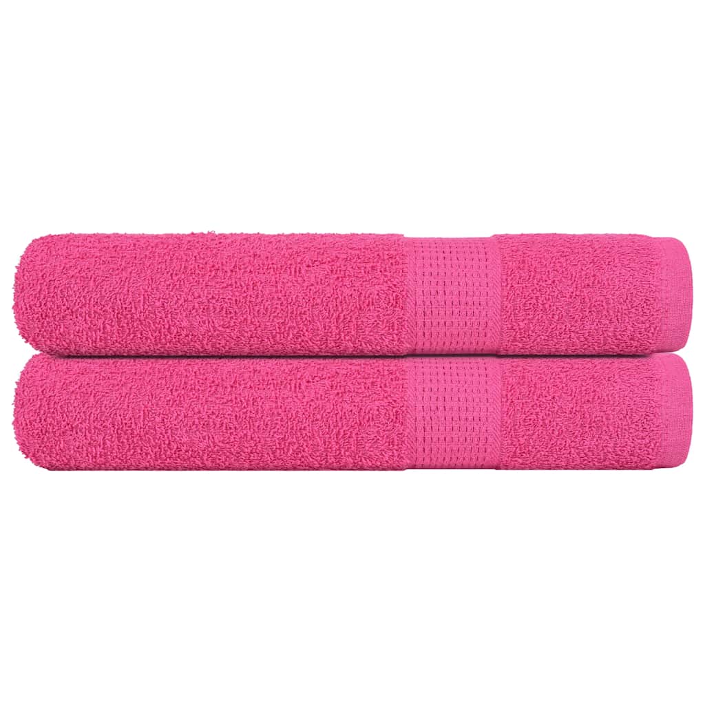 Vidaxx serviettes 2 pcs 100x200 cm 360 g m² 100% coton rose