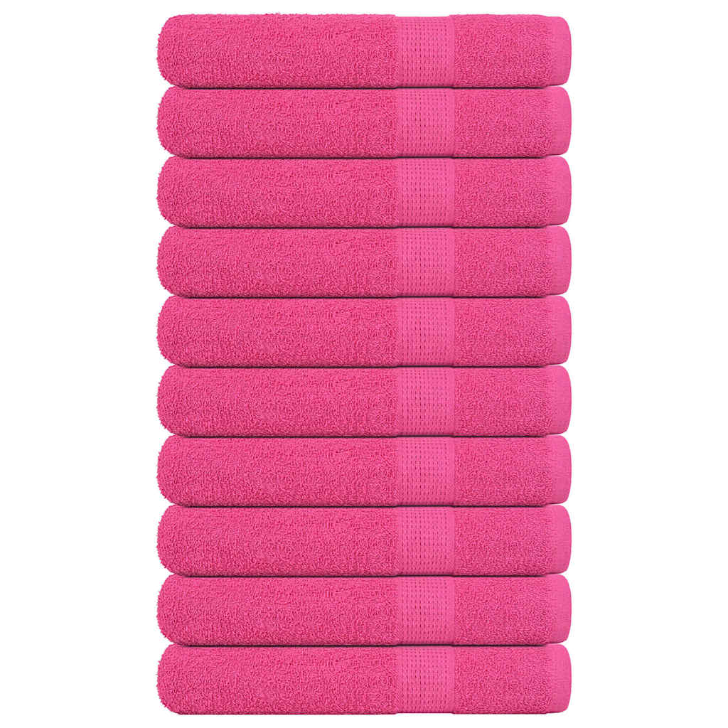 Vidaxx serviettes 10 pcs 100x200 cm 360 g m² 100% coton rose