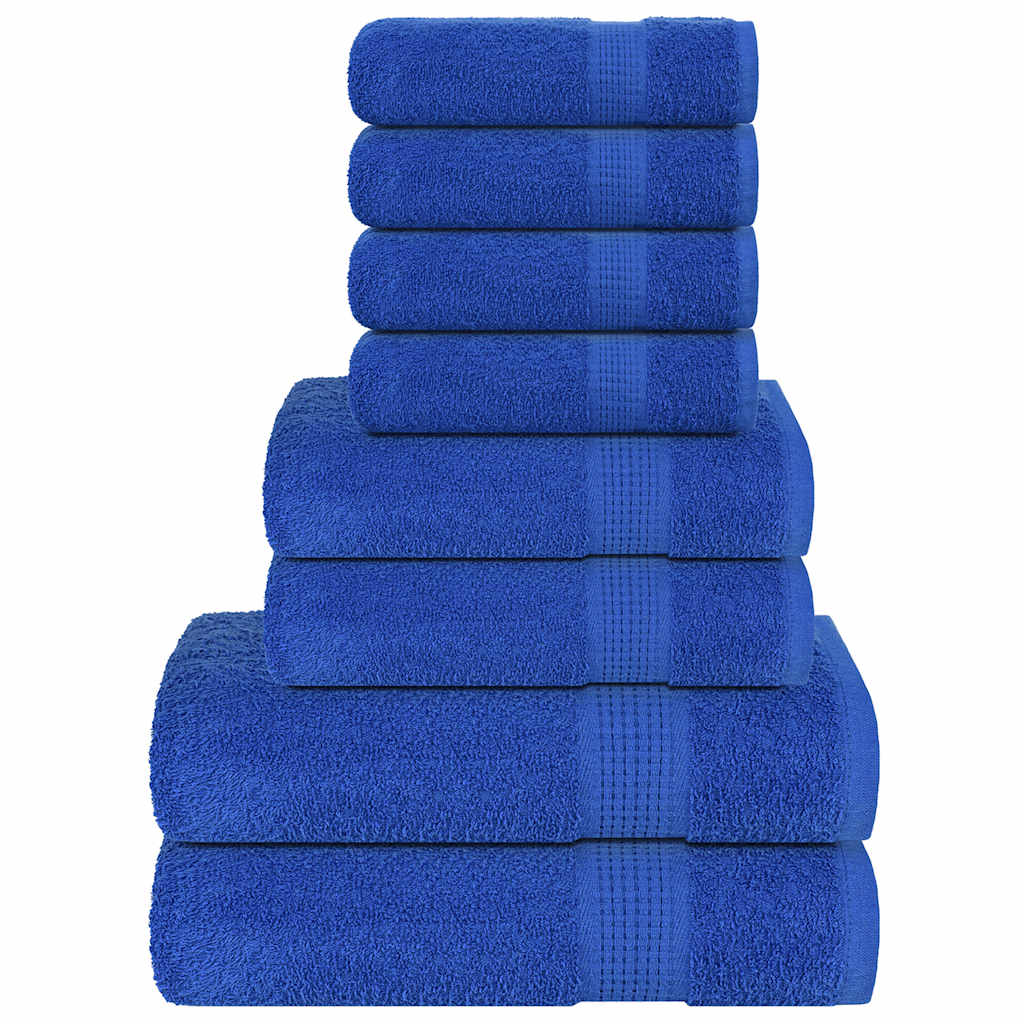 Vidaxx set de serviettes 8 pièces 360 g m² 100% coton bleu
