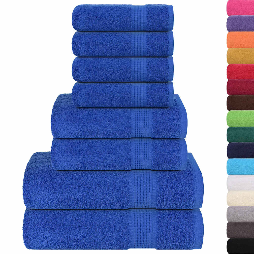 Vidaxx set de serviettes 8 pièces 360 g m² 100% coton bleu