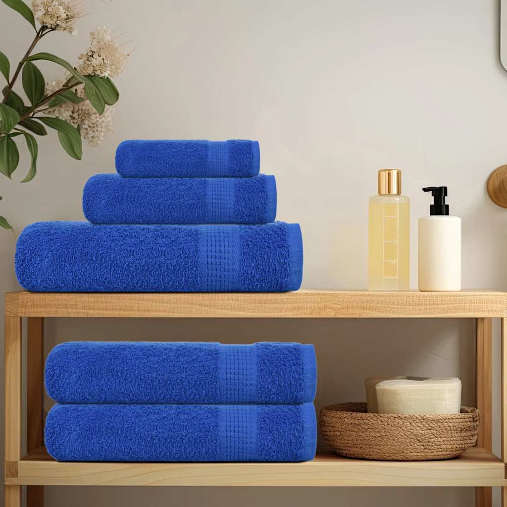 Vidaxx set de serviettes 8 pièces 360 g m² 100% coton bleu