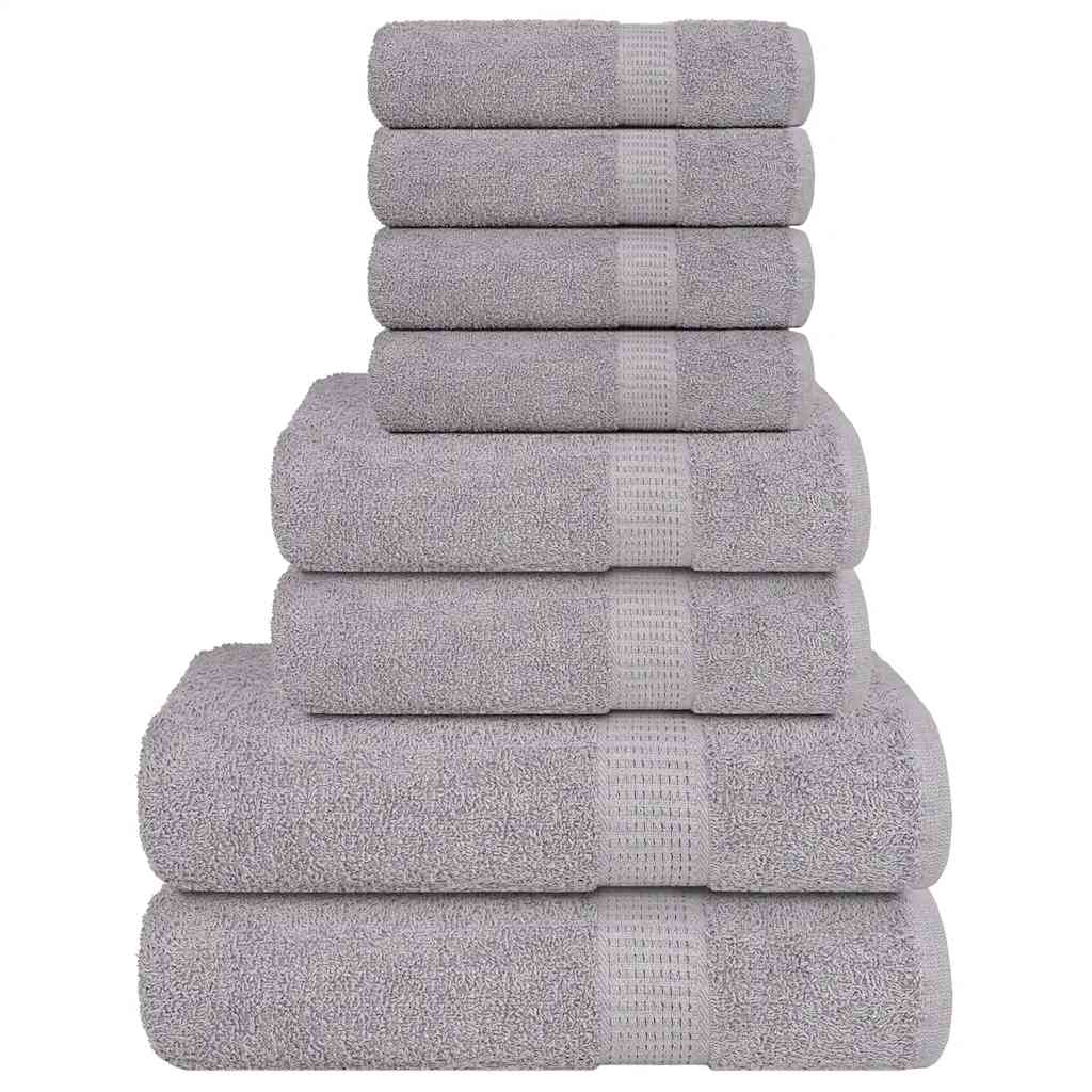 Vidaxx set de serviettes 8 pièces 360 g m² 100% coton gris