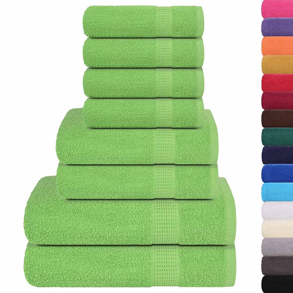 Vidaxx set de serviettes 8 pièces 360 g m² 100% coton vert pomme