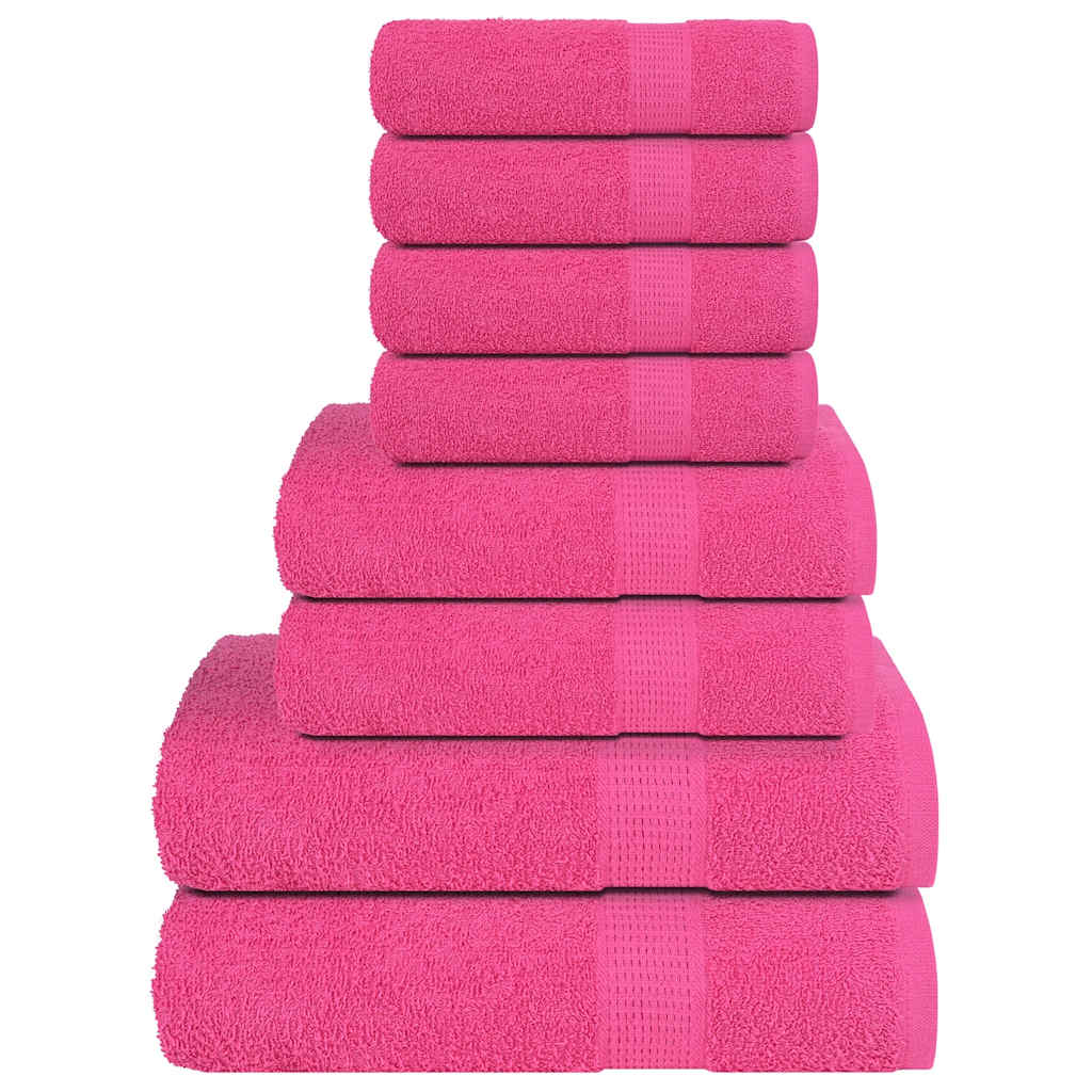 Vidaxx ensemble de serviettes 8 pièces 360 g m² 100% coton rose