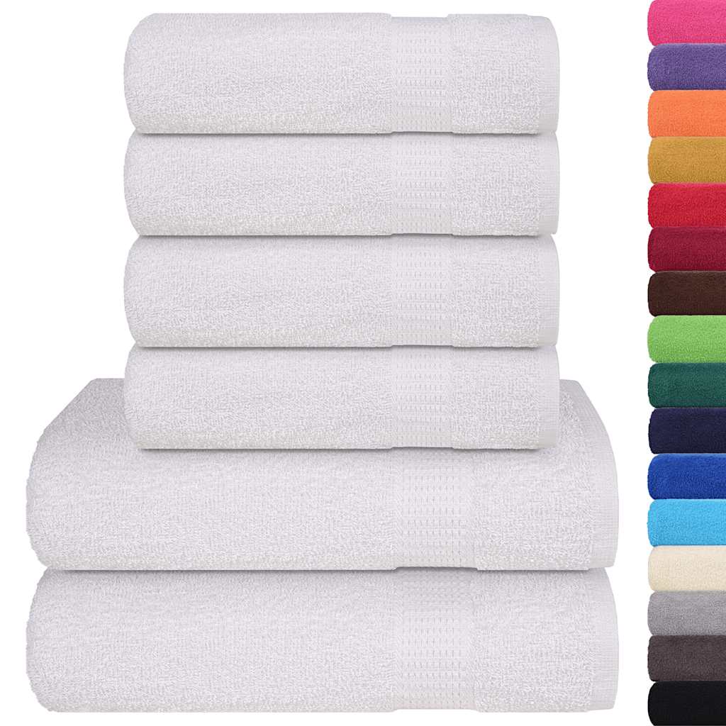 Vidaxx ensemble de serviettes 6 pièces 360 g m² 100% coton blanc