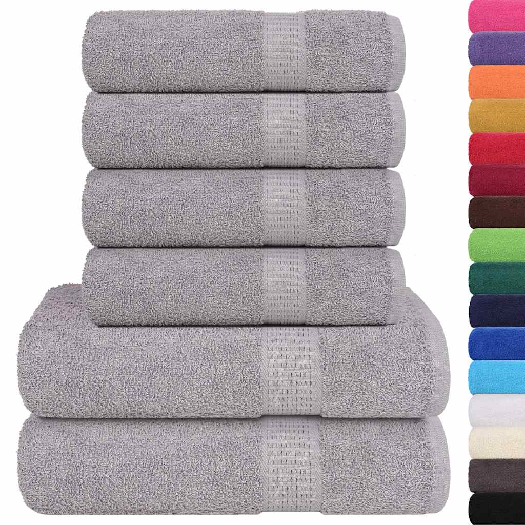 Vidaxx ensemble de serviettes 6 pièces 360 g m² 100% coton marron