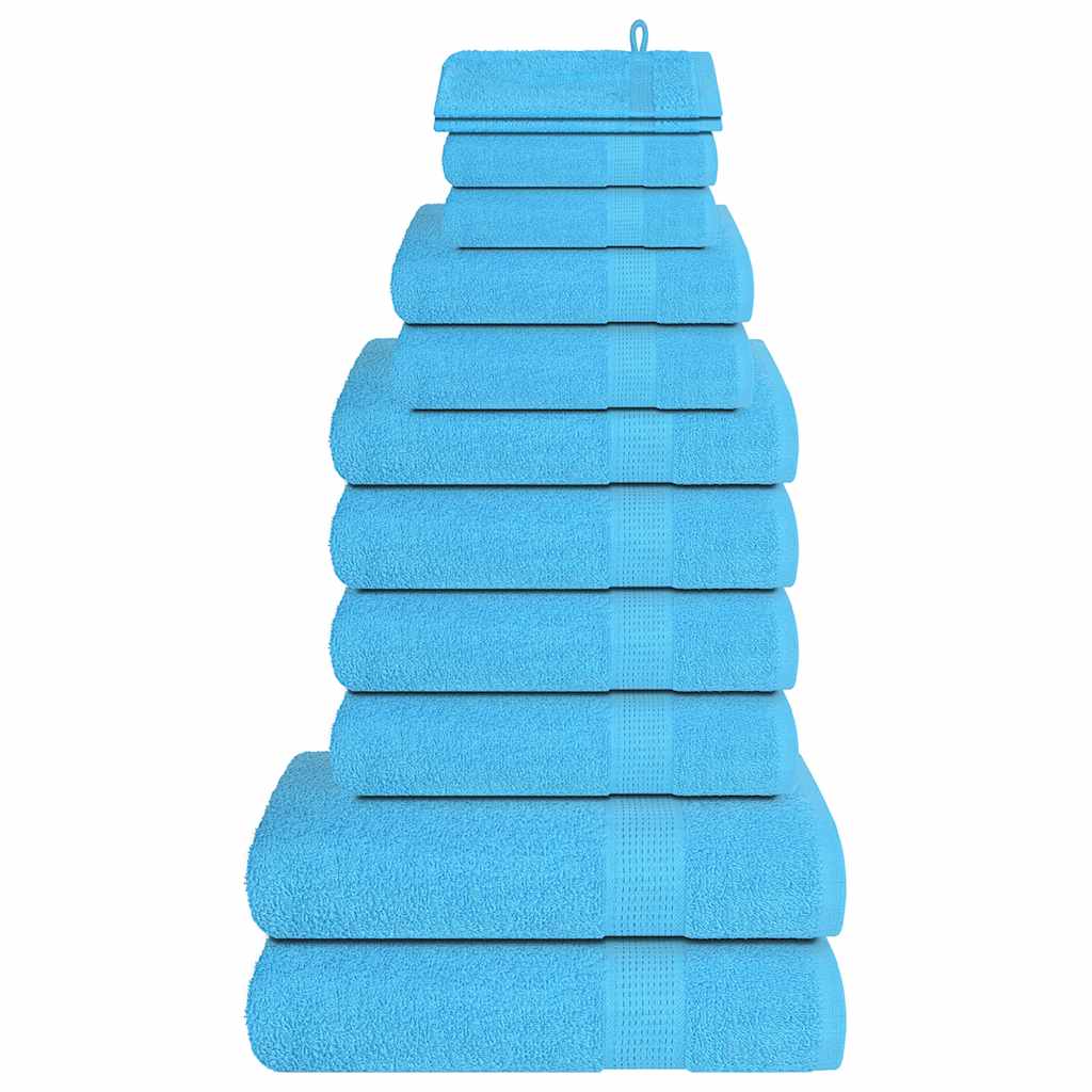 Vidaxx set de serviettes 12 pièces 360 g m² 100% coton turquoise