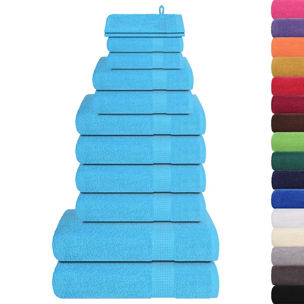 Vidaxx set de serviettes 12 pièces 360 g m² 100% coton turquoise