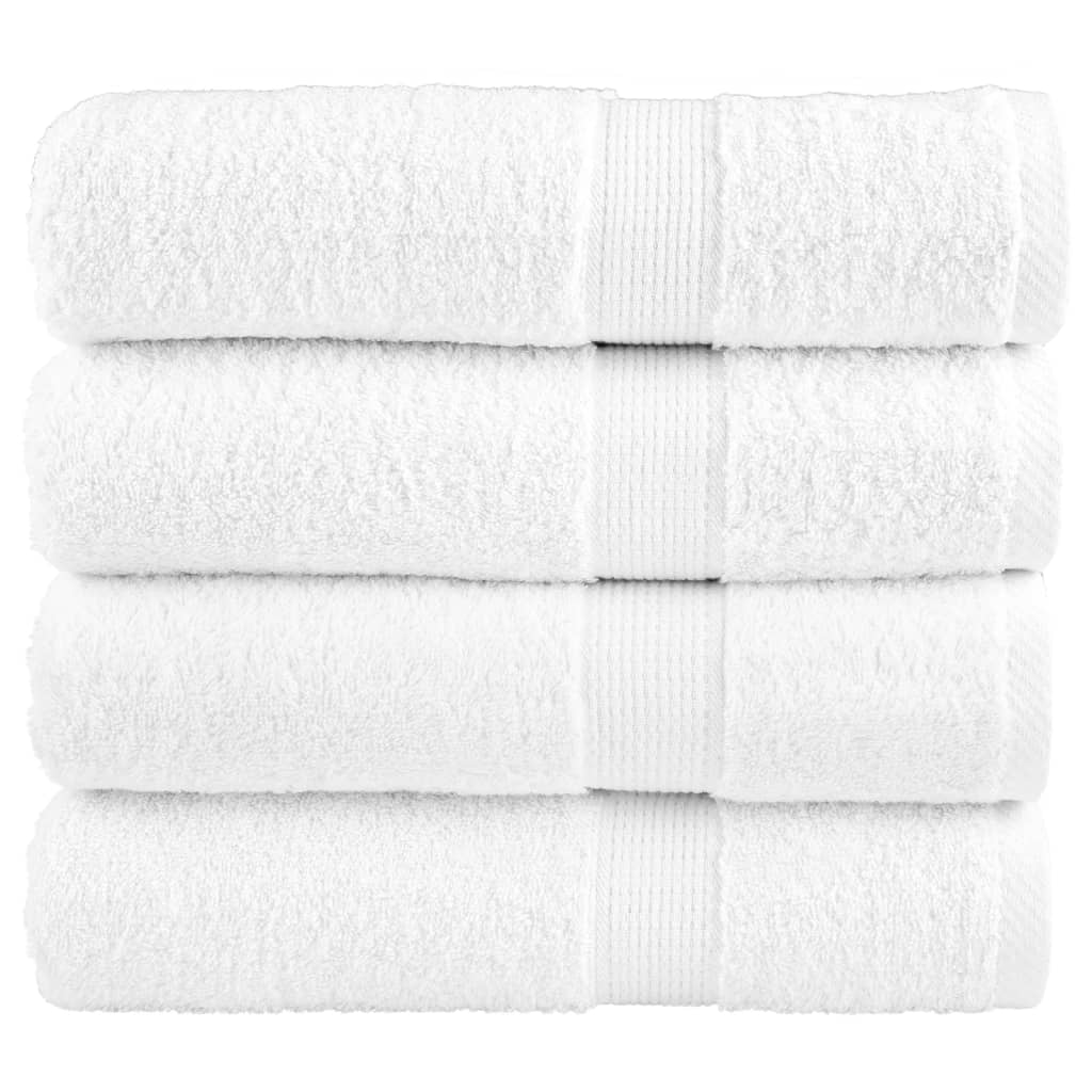 VidaXL Serviettes SOLUND 4 pcs 600 g m² 50x100 cm blanc