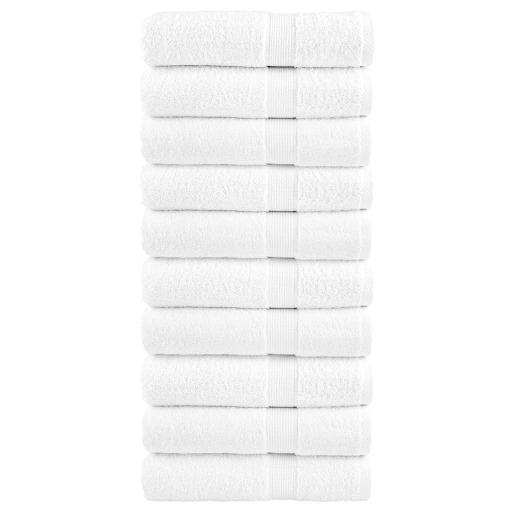 VidaXL serviettes de bain solund 10 pièces 600 g m² 70x140 cm blanc