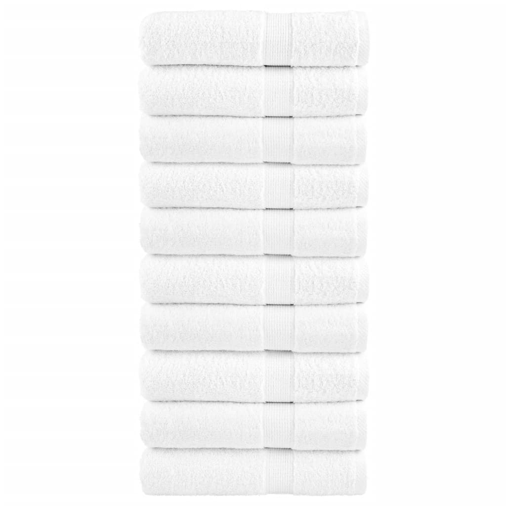 VidaXL serviettes de bain solund 10 pièces 600 g m² 100x150 cm blanc