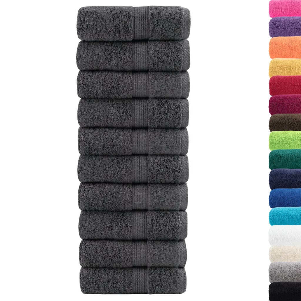 VidaXL serviettes invités solund 50 pièces 600 g m² 30x50 cm anthracite