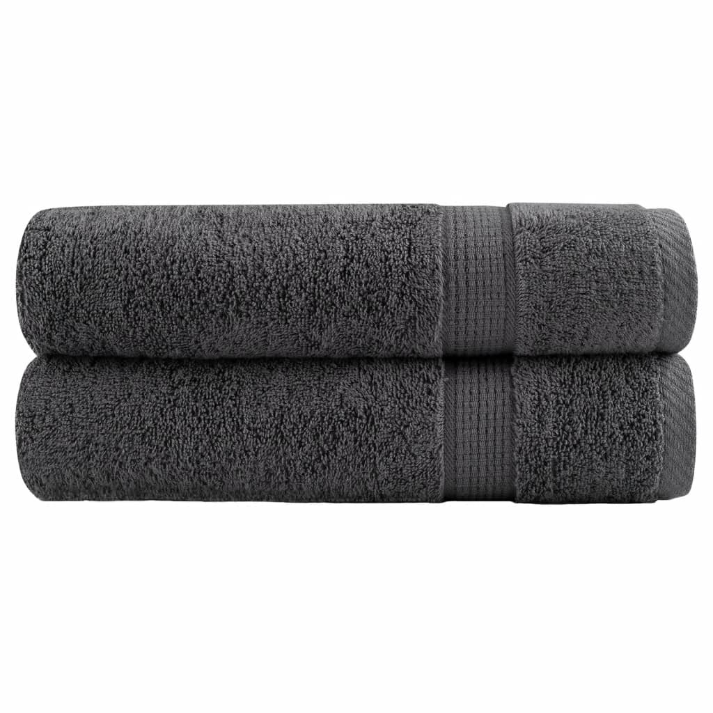 VidaXL Serviettes SOLUND 2 pcs 600 g m² 50x100 cm anthracite