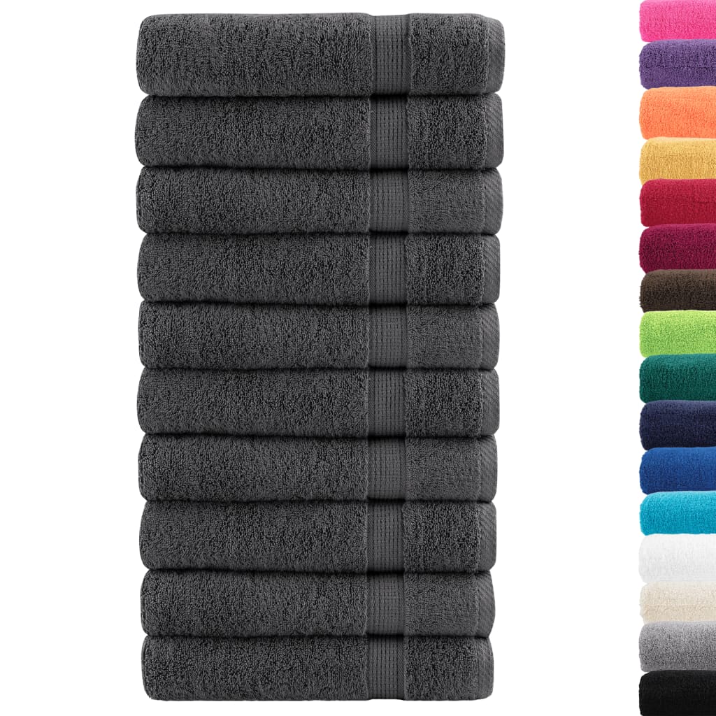 Vidaxx serviettes solund 10 pcs 600 g m² 50x100 cm couleur anthracite