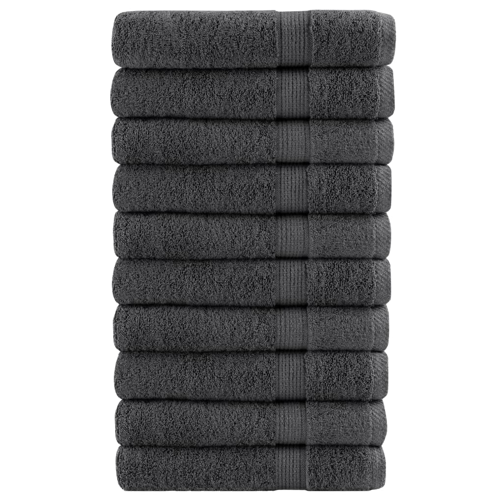 VidaXL serviettes de sauna solund 10 pièces 600 g m² 80x200 cm couleur anthracite