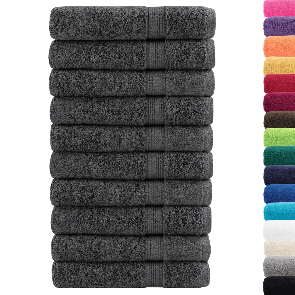 Vidaxx serviettes solund 10 pcs 600 g m² 100x200 cm couleur anthracite