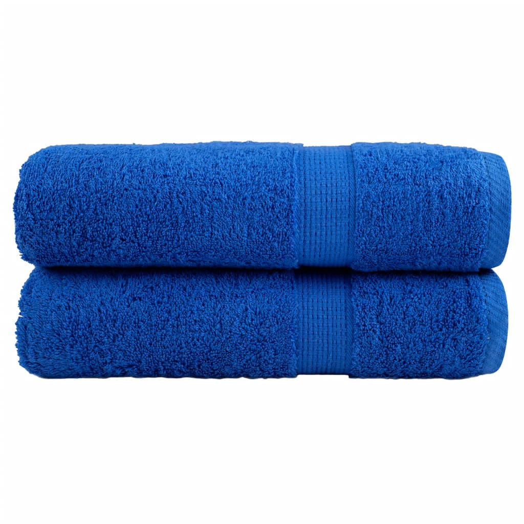 VidaXL Serviettes de bain SOLUND 2 pcs 600 g m² 100x150 cm bleu
