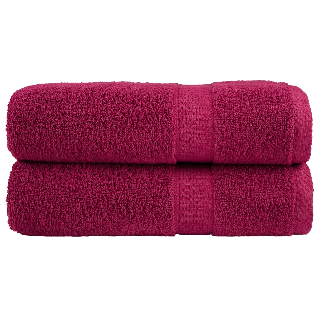 VidaXL Serviettes SOLUND 2 pcs 600 g m² 50x100 cm bordeaux