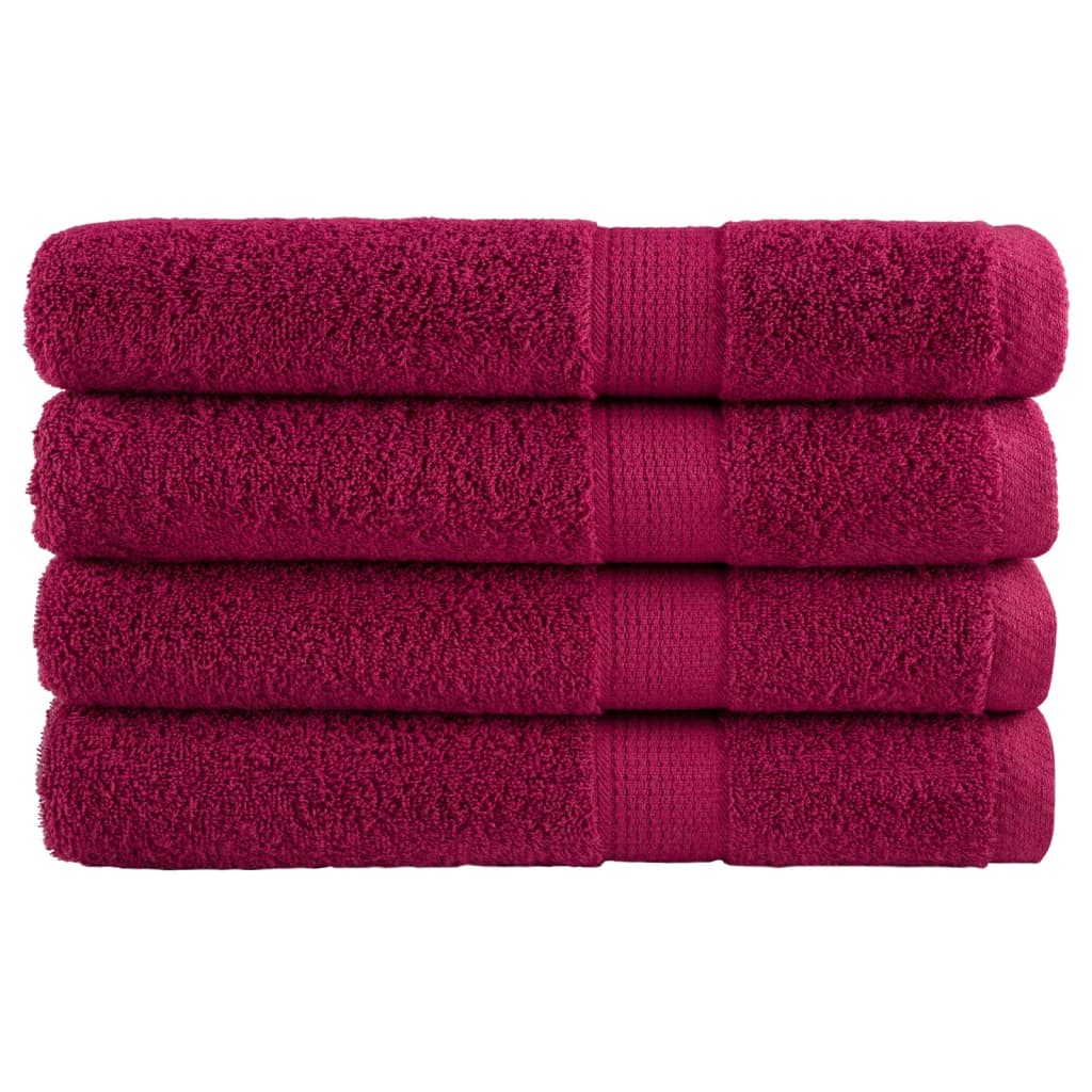 Vidaxx serviettes solund 4 pcs 600 g m² 100x200 cm rouge bordeaux