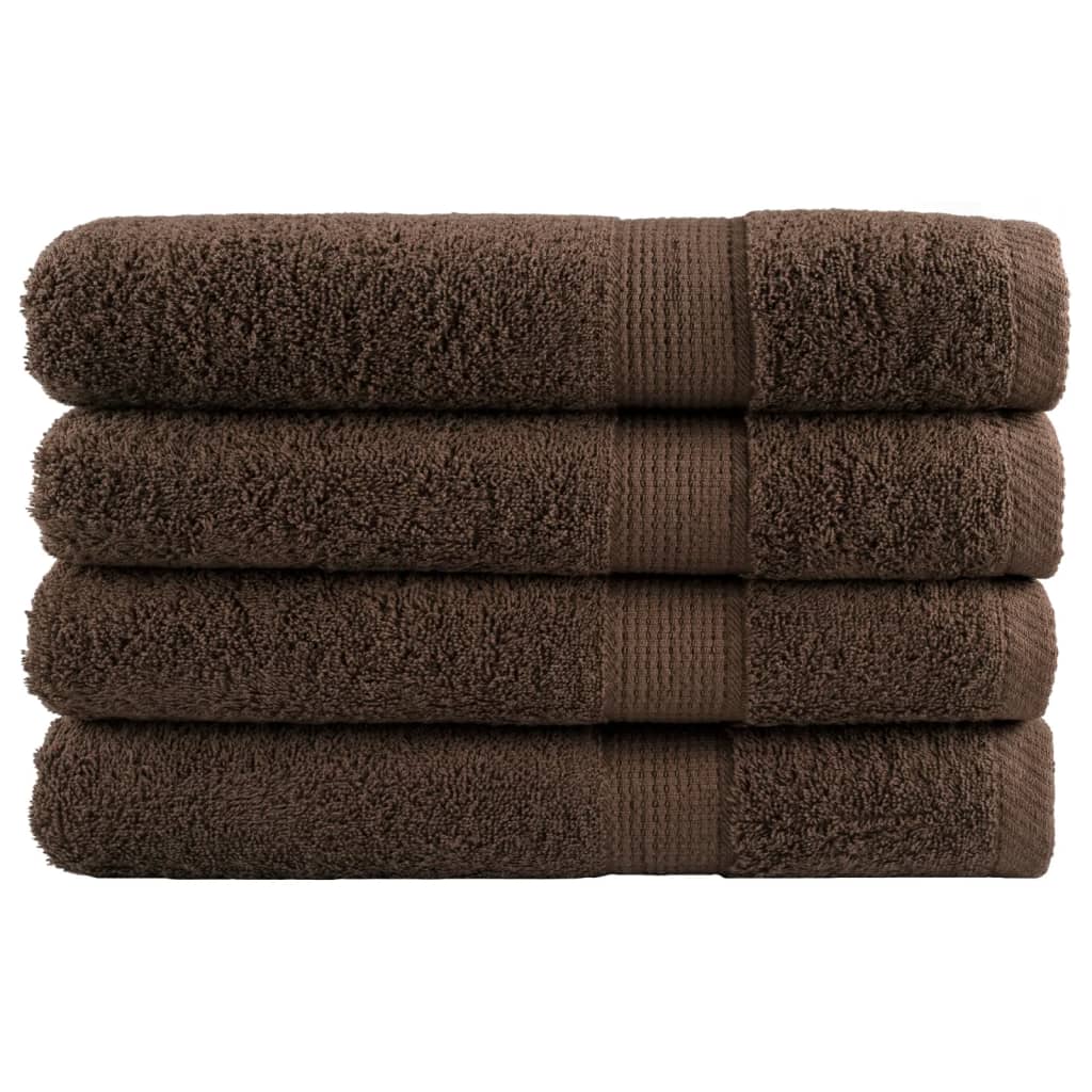 VidaXL serviettes de sauna solund 4 pcs 600 g m² 80x200 cm marron