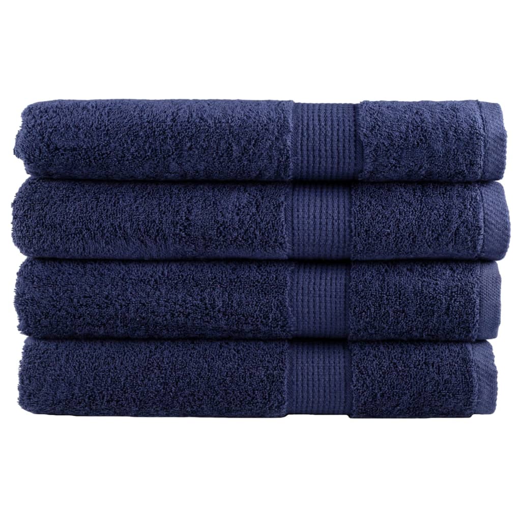 Vidaxx serviettes de sauna solund 4 pcs 600 g m² 80x200 cm bleu marine