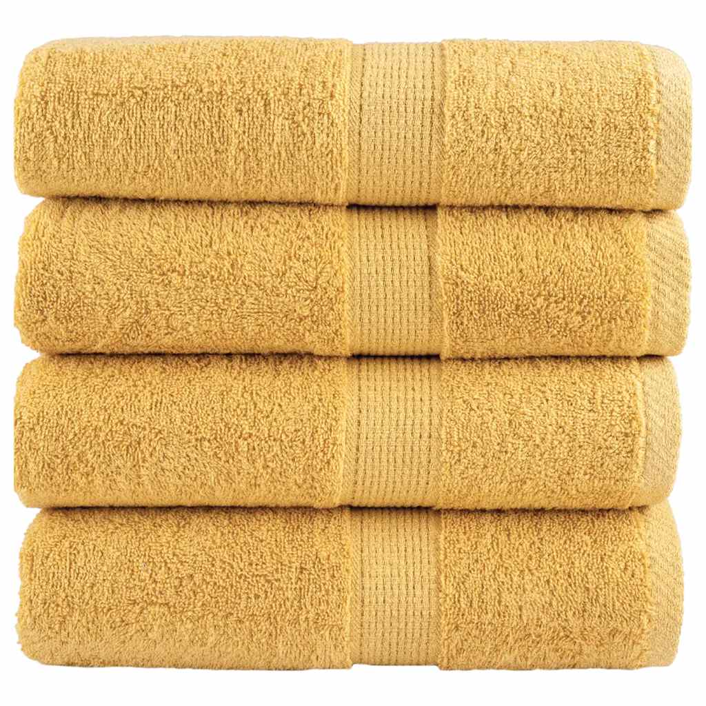 Vidaxx débarbouillettes premium solund 4 pièces or 30x30cm 600 g m²
