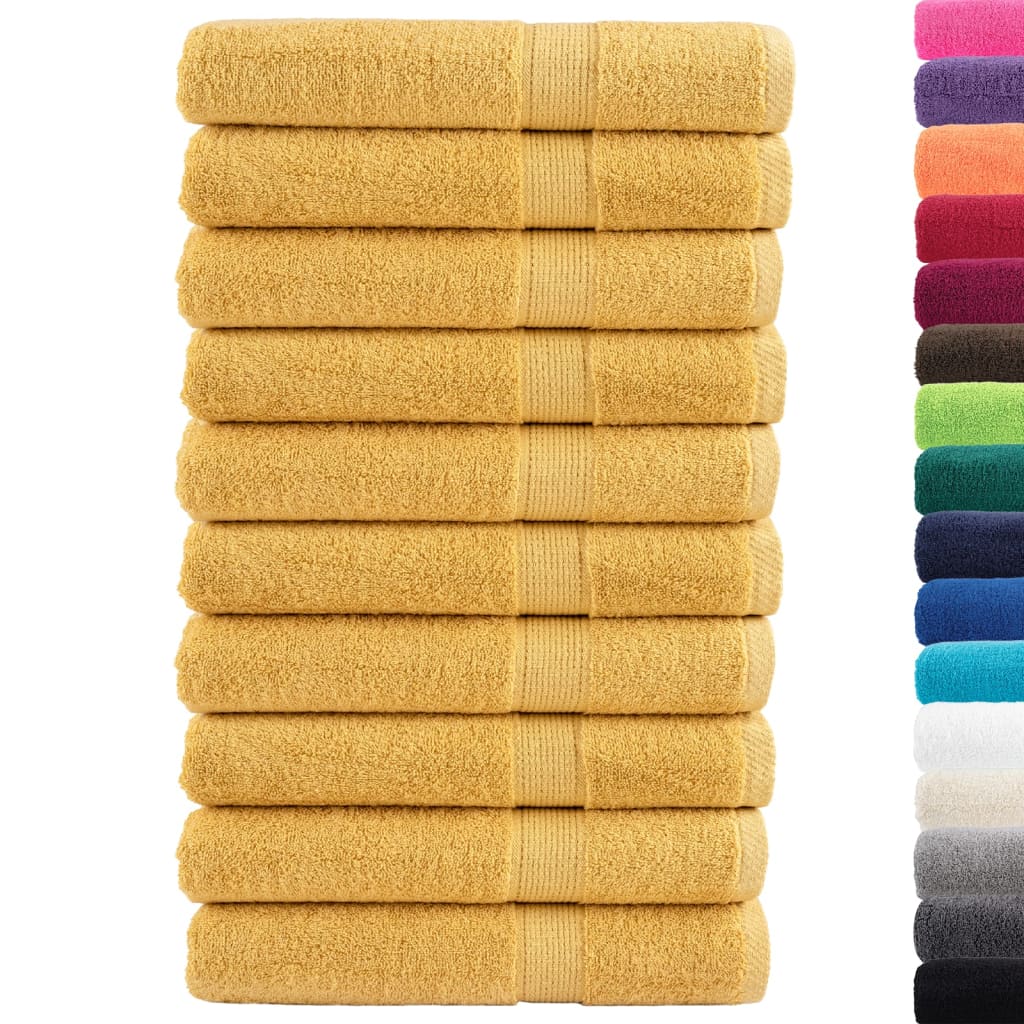 Vidaxx serviettes solund 10 pcs 600 g m² 100x200 cm couleur or