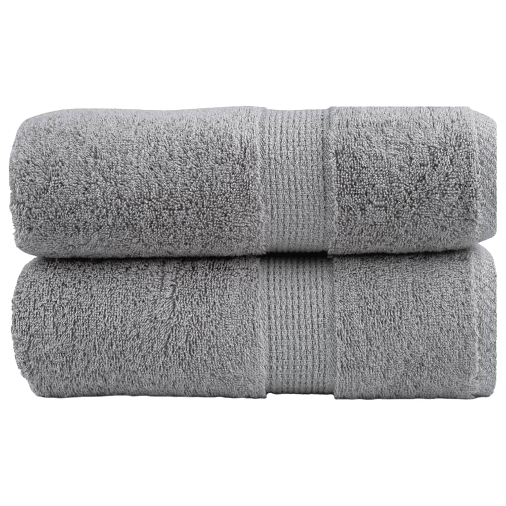 VidaXL Serviettes d'invité SOLUND 2 pcs 600 g m² 30x50 cm gris
