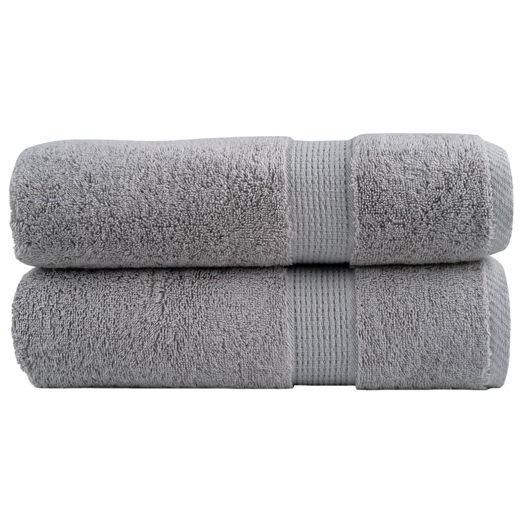 VidaXL Serviettes de bain SOLUND 2 pcs 600 g m² 70x140 cm gris