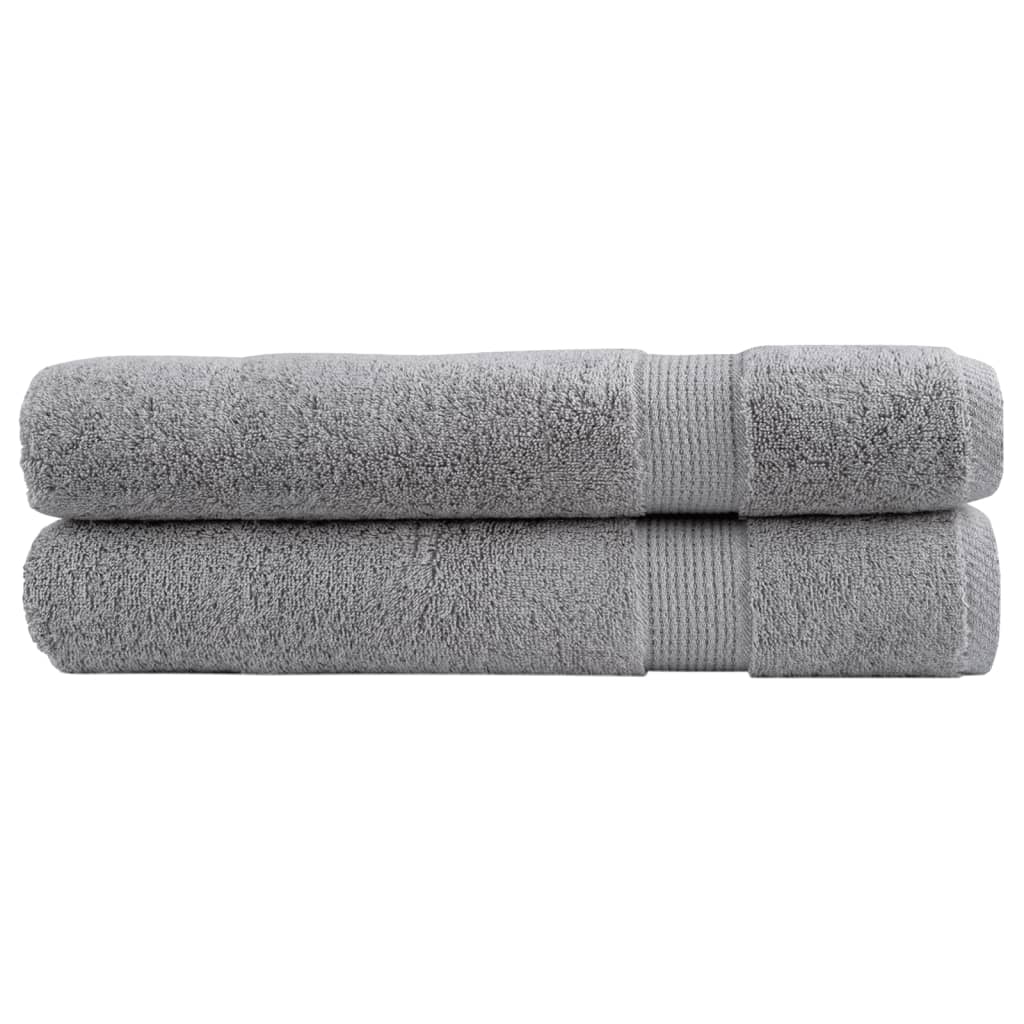 VidaXL serviettes de sauna solund 2 pcs 600 g m² 80x200 cm gris