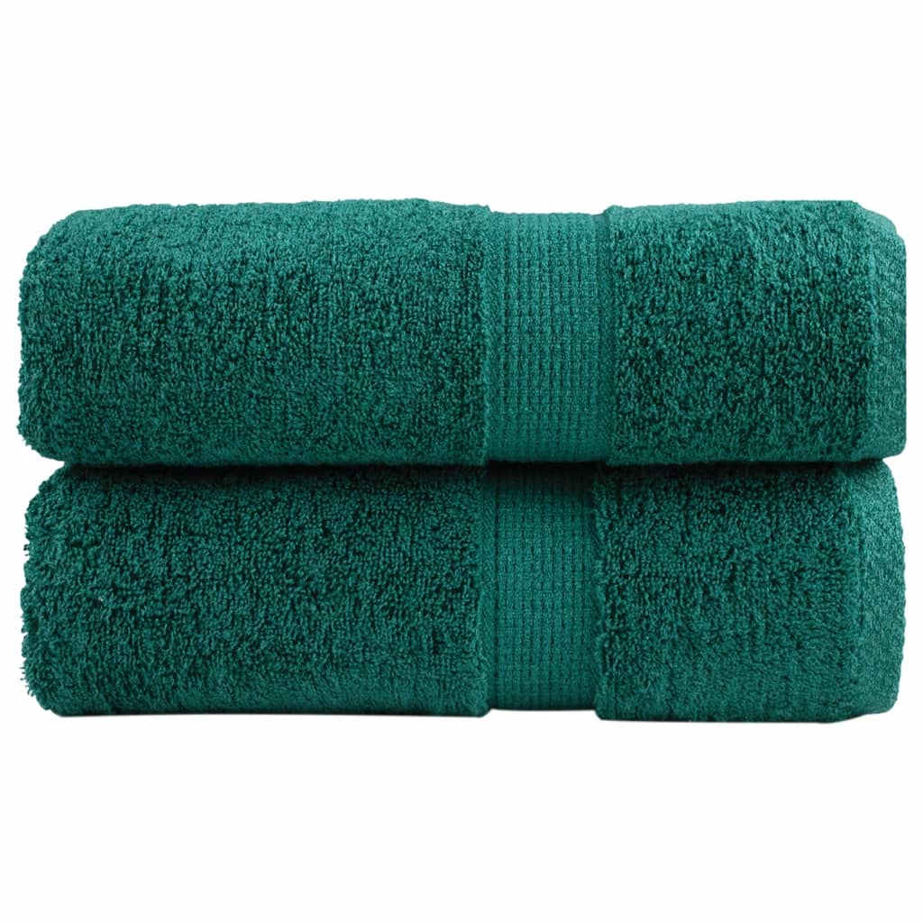 VidaXL serviettes invités solund 2 pcs 600 g m² 30x30 cm vert