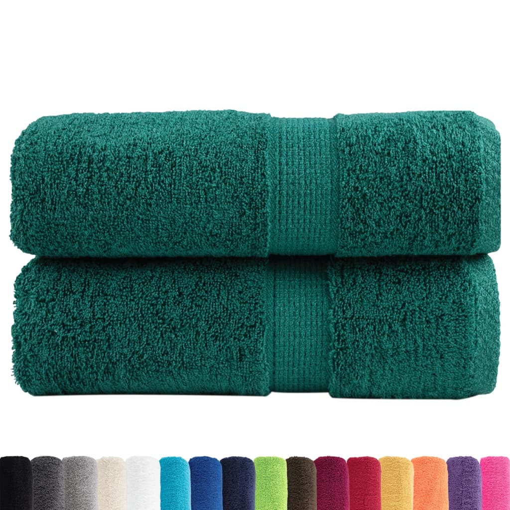VidaXL serviettes invités solund 2 pcs 600 g m² 30x30 cm vert