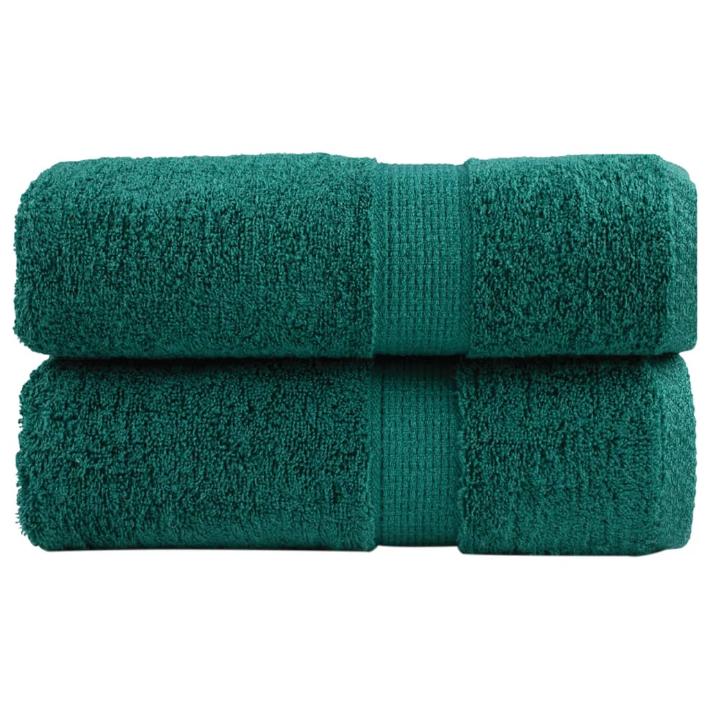 VidaXL serviettes invités solund 2 pcs 600 g m² 30x50 cm vert
